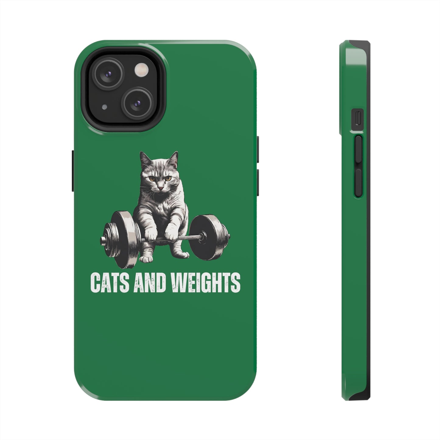 CATS & Weights iPhone case for Gym Lover gift for Cat Lover gifts for Fitness Lover Funny Cat Phone case Workout case