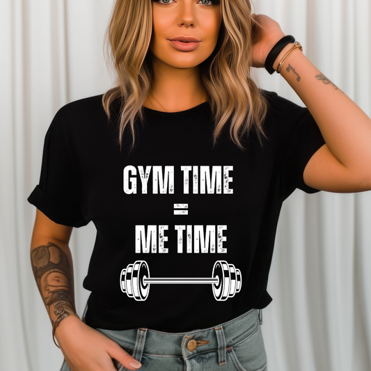 GYM TIME is Me TIME T-shirt Weightlifting T Shirt Workout T-shirt Gym Lover gift for Him Fitness gift Self Care Shirt