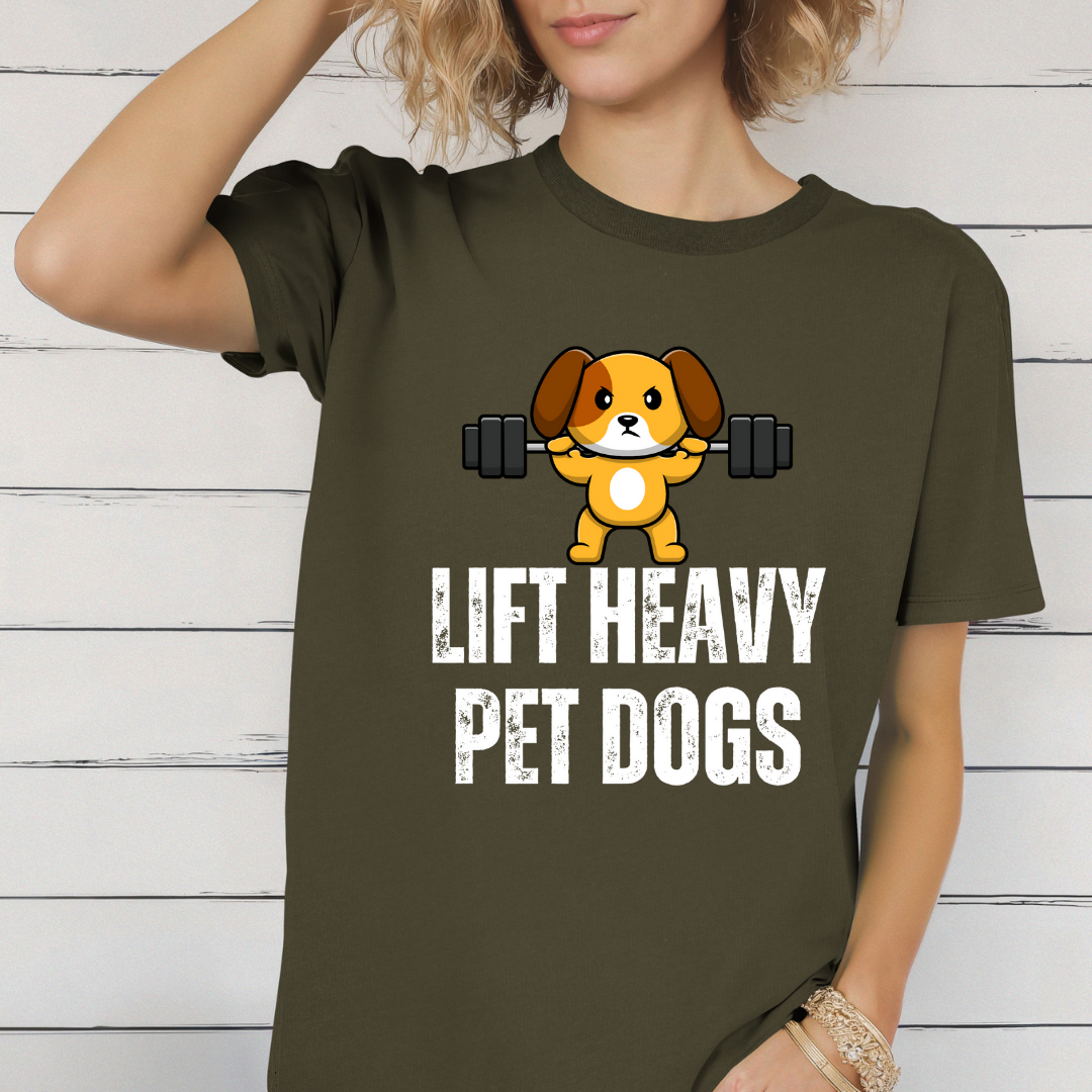 Funny Dog Workout Shirt for Gym Lover gifts for Dog Lover T-shirt Dog Lifting Weights T Shirt Lift Heavy Pet DOGS Tee