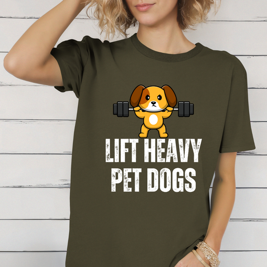 Funny Dog Workout Shirt for Gym Lover gifts for Dog Lover T-shirt Dog Lifting Weights T Shirt Lift Heavy Pet DOGS Tee