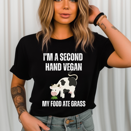 Carnivore Diet T Shirt for Meat Lover gifts for Him Meat Shirt for Carnivore gift for Meat Lover T Shirt  I'm a Second Hand Vegan T-shirt