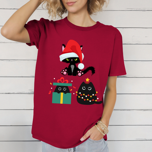 Funny Cat Shirts for Christmas present for Cat Lover gift for Funny Kitty Tee Shirt for Her gift for Women's Christmas T-shirt for Him gifts