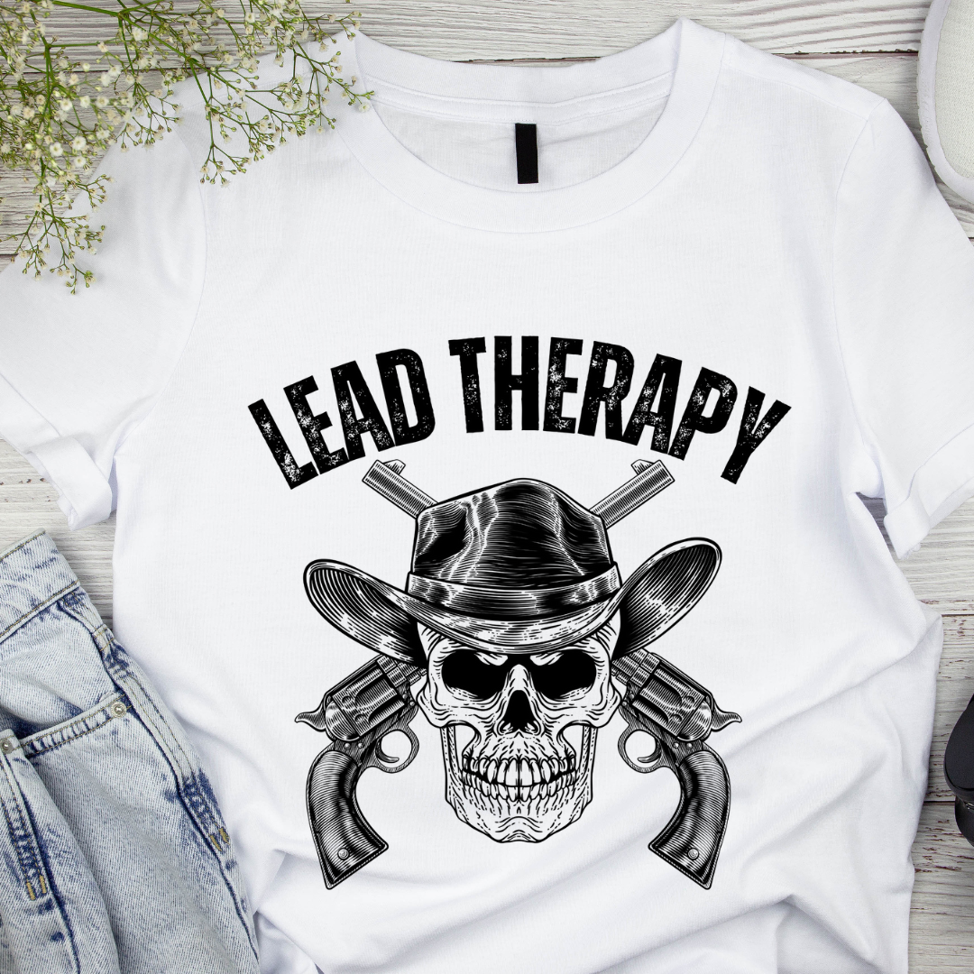Gun shirt for Hunting gift for Hunter t-shirt Lead Therapy t-shirt shooting range gift gun range tshirts for him gifts Guns are therapy