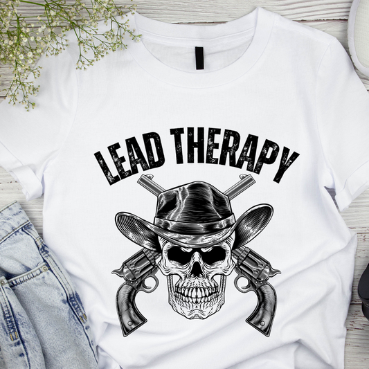 Gun shirt for Hunting gift for Hunter t-shirt Lead Therapy t-shirt shooting range gift gun range tshirts for him gifts Guns are therapy