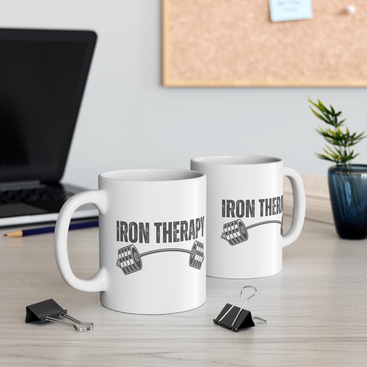Iron Therapy Mug | Fitness Motivation Mug, Gym Lovers Gift, Weightlifting Mug, Coffee Cup for Athletes, Workout Inspiration