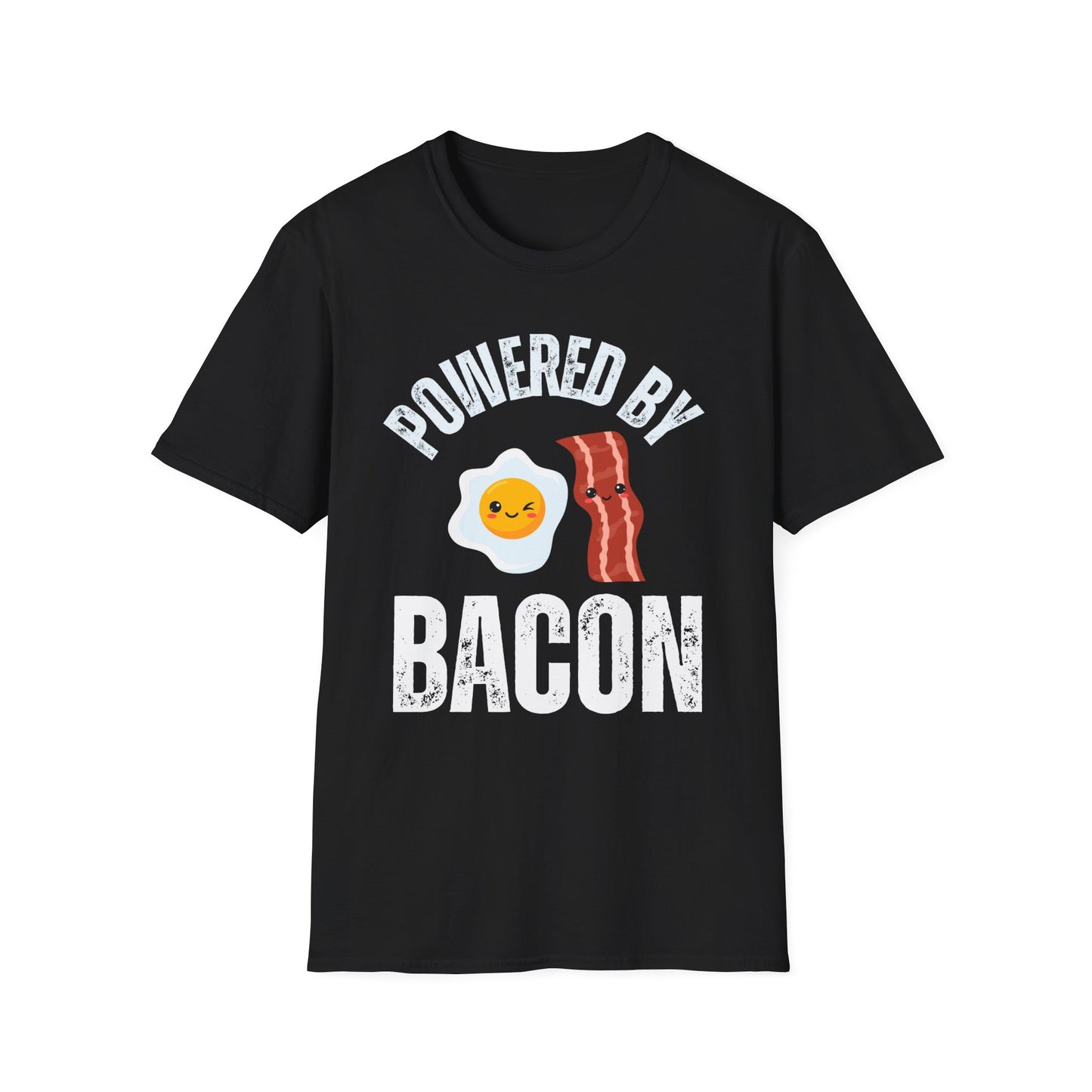 Powered by Bacon Shirt for Bacon Lover gift for Meat Lovers Tshirt for Carnivore Diet T-shirts for mens gifts for Her gift for Him