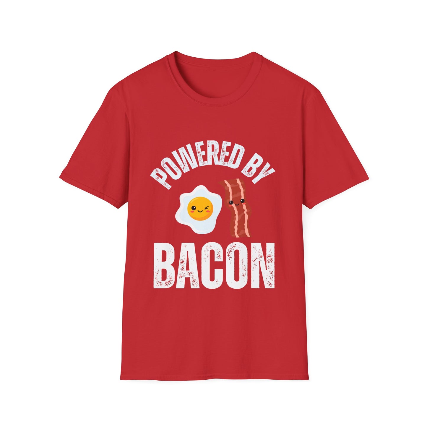 Powered By Bacon T Shirts Funny Meat Shirt - Bacon & Egg T-shirt for Meat Lover Gift for Bacon Lover Shirt for Carnivore gift for Meat T Shirt