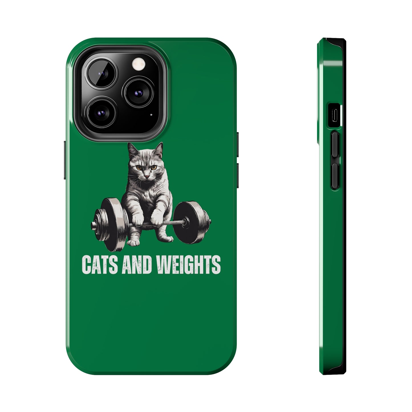 CATS & Weights iPhone case for Gym Lover gift for Cat Lover gifts for Fitness Lover Funny Cat Phone case Workout case