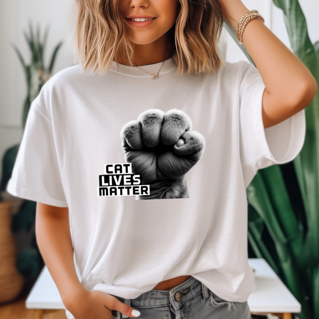 Cat Lives Matter TShirt for Cat Lover T Shirts for Cat Moms gift for Cat Dads gift for Christmas present for Cat Lovers Tee Funny Cat Tees