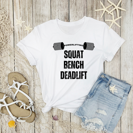 Powerlifting T-shirt for Powerlifter gift SBD T Shirt for Powerlifting Lover gift for Gym Lover SQUAT Bench Deadlift