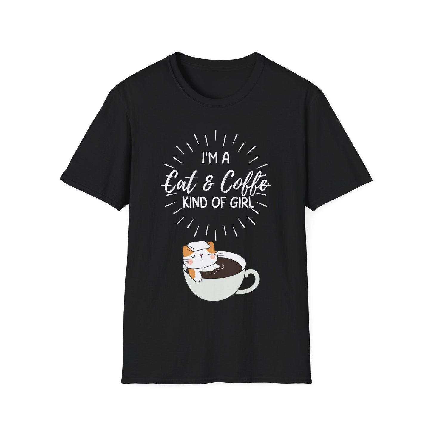 Cat T-shirt for Cat Lover gift for Coffee Lovers gift for Coffee Lover Shirt - Cute Cat T Shirt - Coffee Shirt gift for her