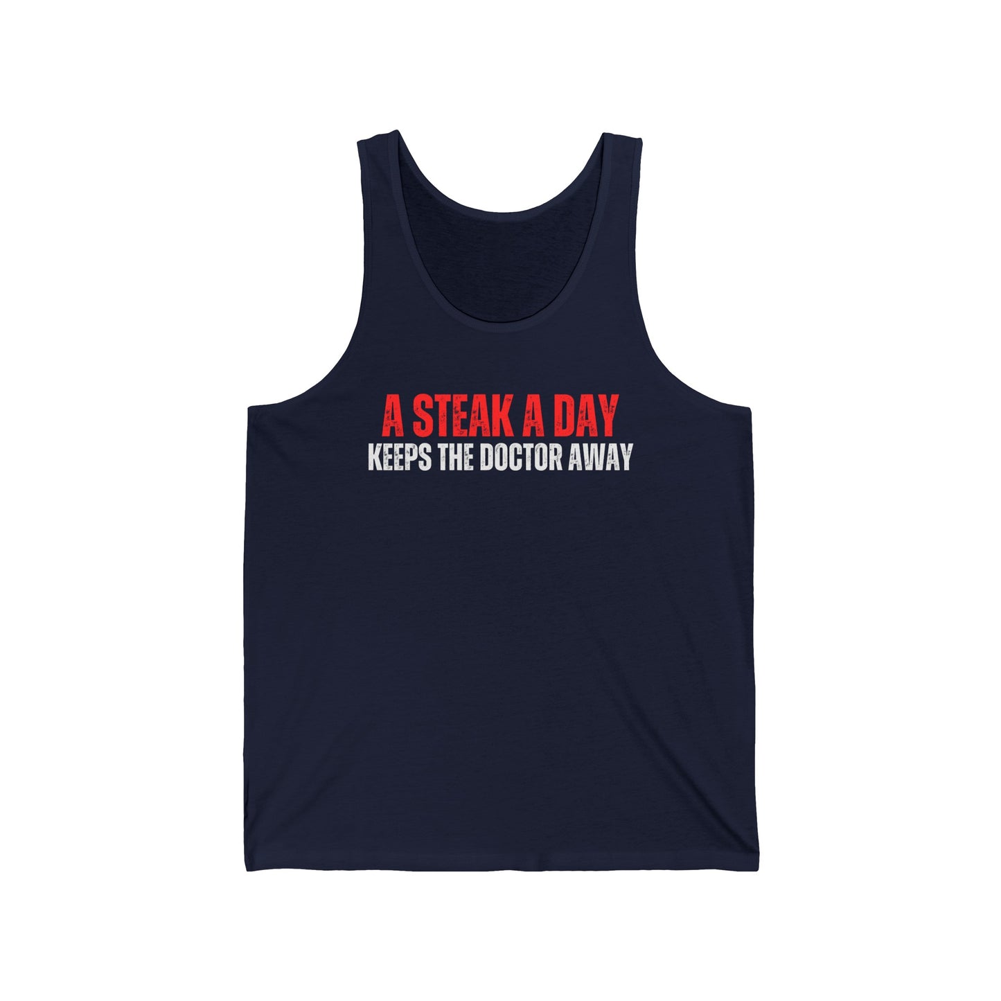 Funny Meat Tank Top Steak Lover T-shirt gift for Meat Lover Gift Meat lovers Shirt Carnivore  A Steak A Day Keeps The Doctor Away Gym Workout Tank Tops