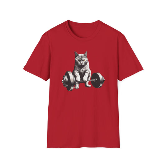 Cat Deadlifting Shirt for Gym Rat gifts for Workout Lover gift Cat Lover T-shirt Funny Cats Lifting Weights Kitty Powerlifting Weightlifting
