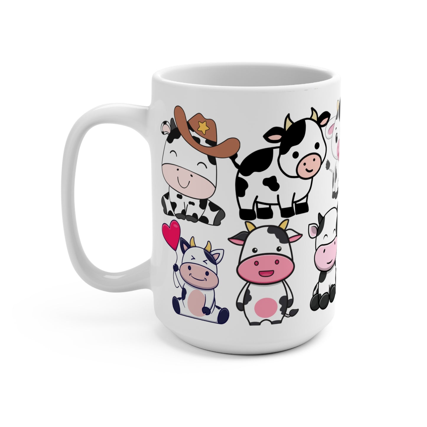Cute Cow Mug for Coffee Lover gift for Cow Lover gift for Her, Funny Cow Coffee Mug for Farmer gift for Farm girl gift for Cow girl