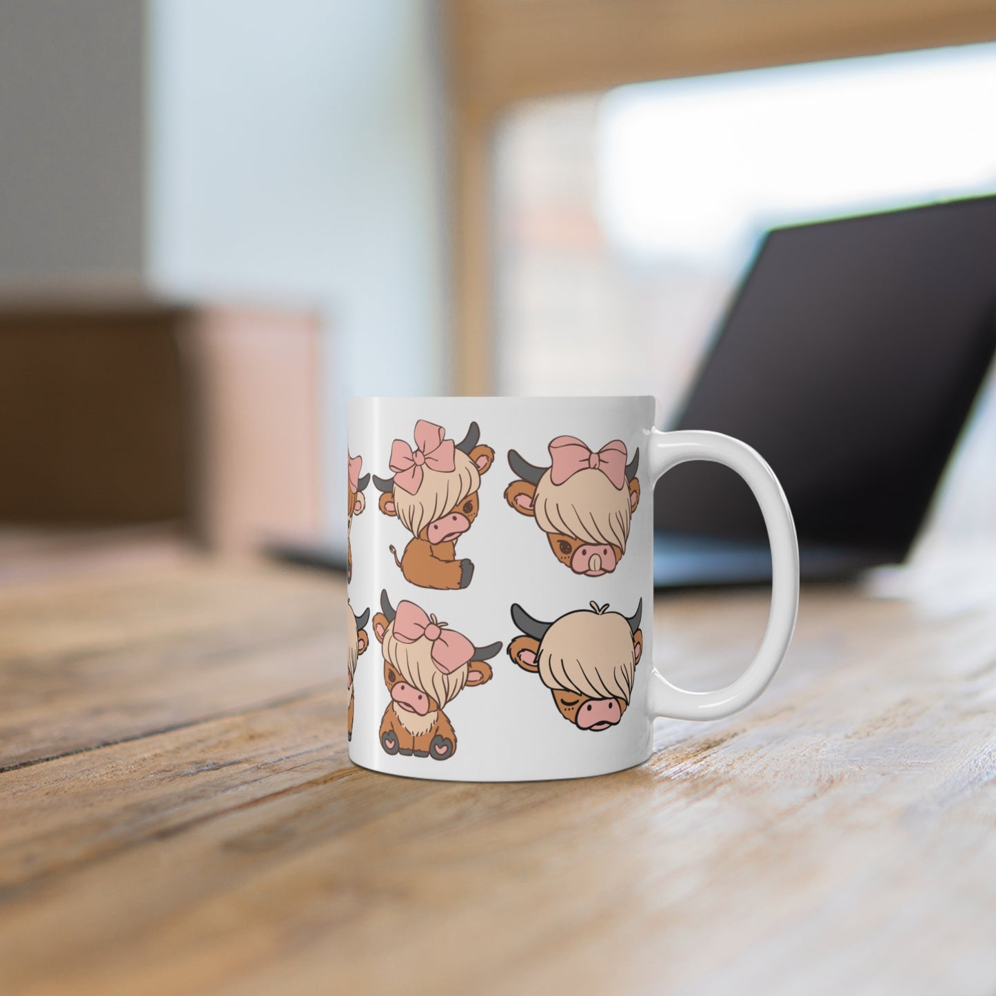 Funny Cow Design Mug Highland Cow Mug for Farmer's Gifts for Cow Lovers gift Cow Face Coffee Mug Cow Face Funny Cow Mug MOODY Cow Print