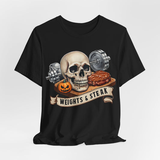 Halloween Skeleton T-Shirt, Men's Women's Unisex Tee, Lightweight Shirt, Funny Costume Top, Spooky Graphic Apparel