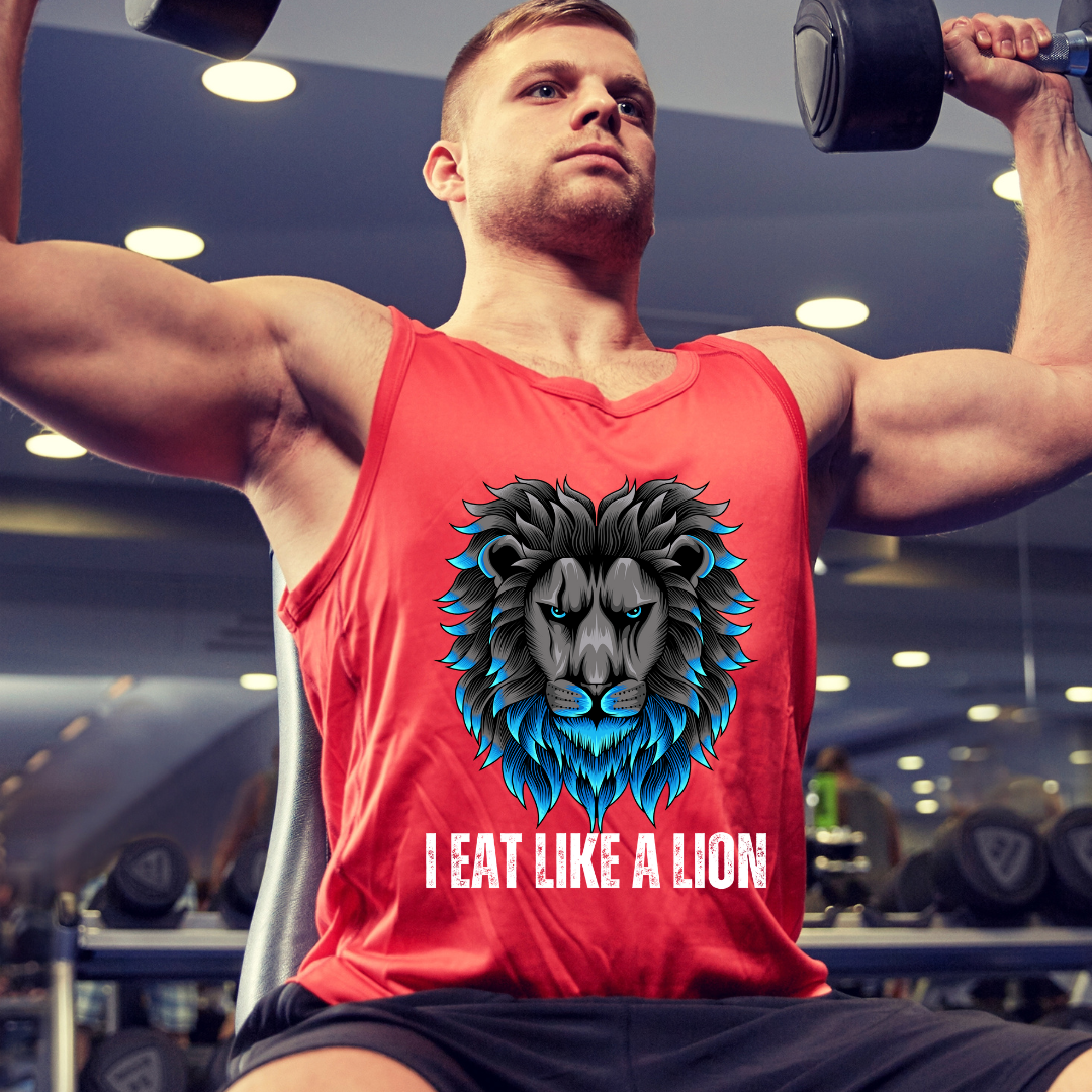 Lion Diet Tank top for Carnivore T shirt gift for Meat Lover gifts Healthy Diet Shirt Carnivore Diet Tank Tops Funny Tee for BBQ Lover T-shirt