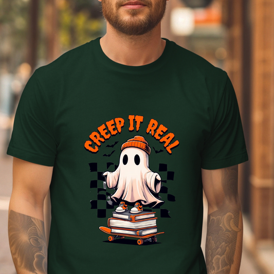 Book Halloween Shirt Ghost Halloween Tshirt Shost T-shirt for Halloween Party T Shirt for Halloween gifts for spooky season Fall t-shirts