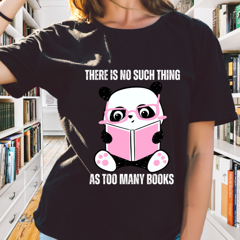 Panda Reading a Book T Shirt -  Love Reading Books Shirt for Book Lover T-shirt gift for Panda Lover - Reading Panda