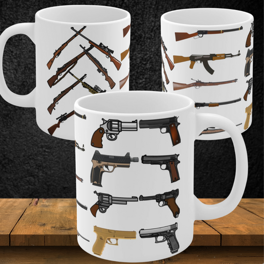 Gun Range Coffee Mug for Gun Lover gift for Gun Enthusiast Gift For Him - Rifle Mug - Pistol Mug - Republican Mug 11oz