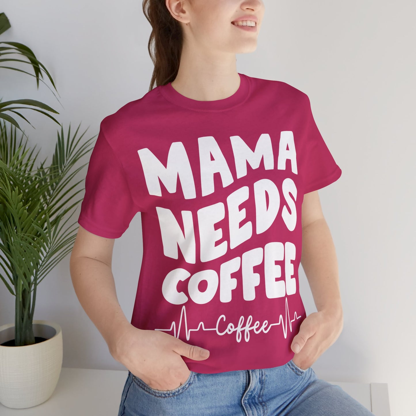 MAMA Needs COFFEE Shirt for Coffee Lover gift for Mothers Day gifts for Mom Groovy Mommy Shirts for Women