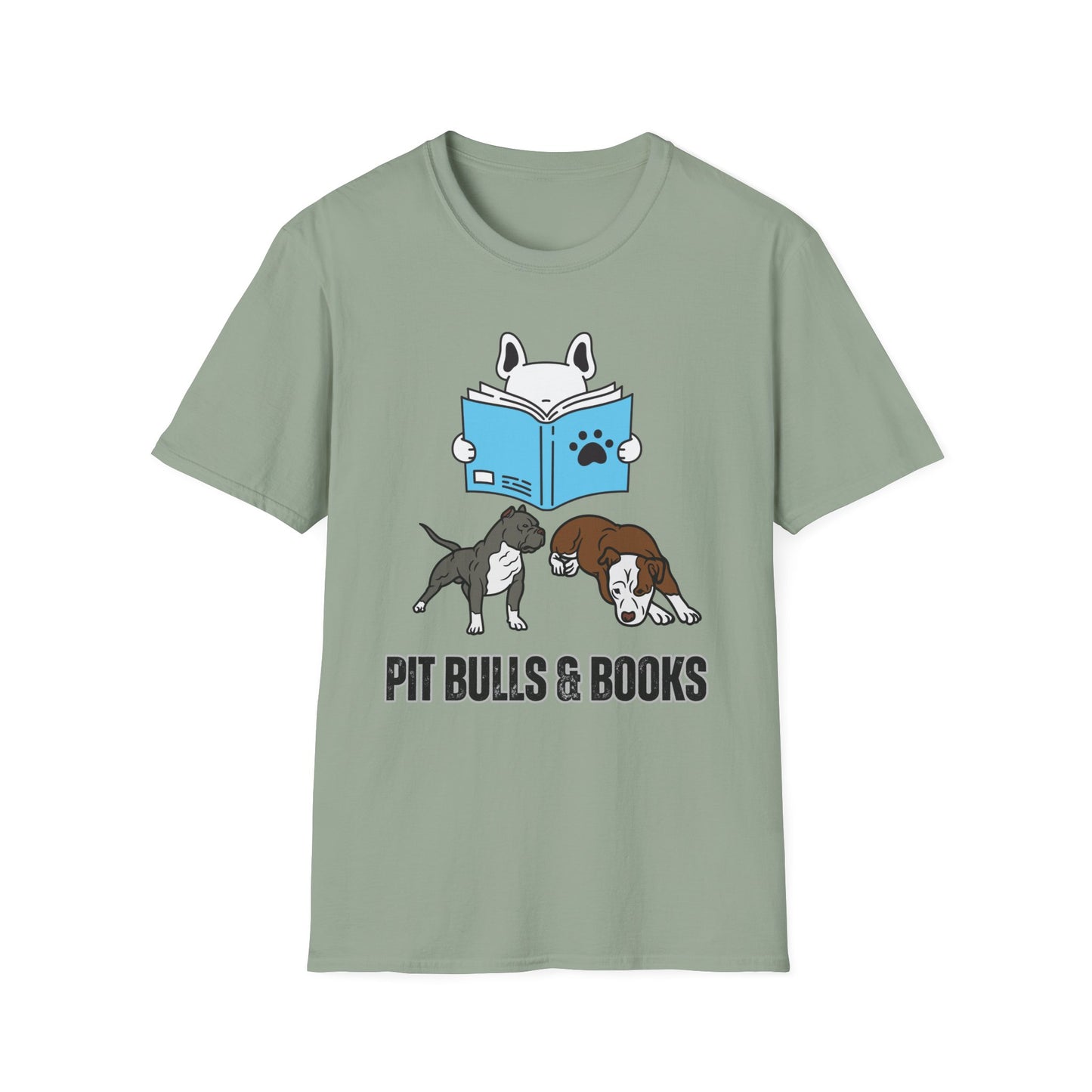 Pit Bulls & Books Lover Tee Shirts Shirt Pit Bull Reading Dog T shirt for Dog Lover gift Dog Books Shirt T-shirt Book Lover Gift for Pit Bull Lover gift