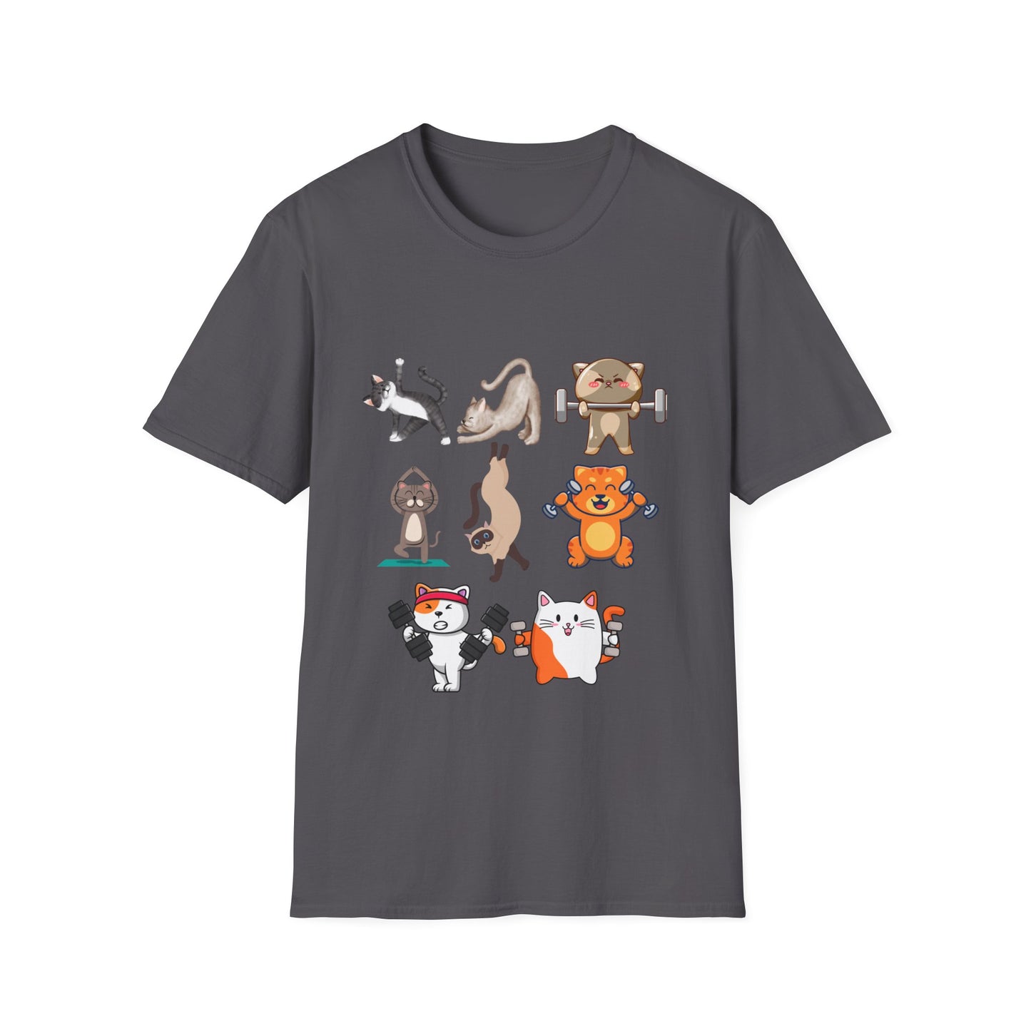 Cats Working out Shirt Cat Doing Yoga T Shirts Funny Gym T-shirt for Fitness Lover gift for Cat Lover gift Funny Cat Shirt Cats Working out T Shirt