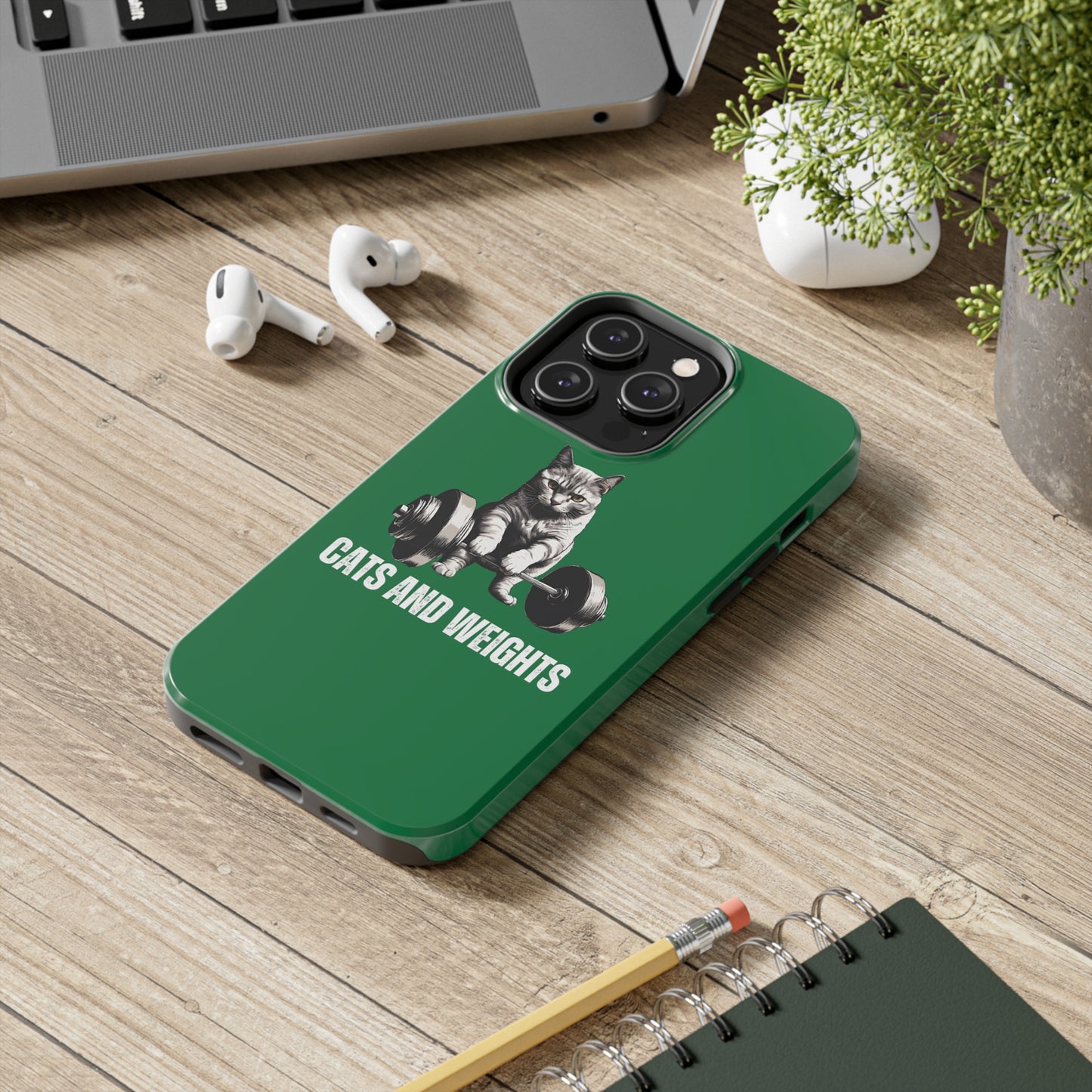 CATS & Weights iPhone case for Gym Lover gift for Cat Lover gifts for Fitness Lover Funny Cat Phone case Workout case