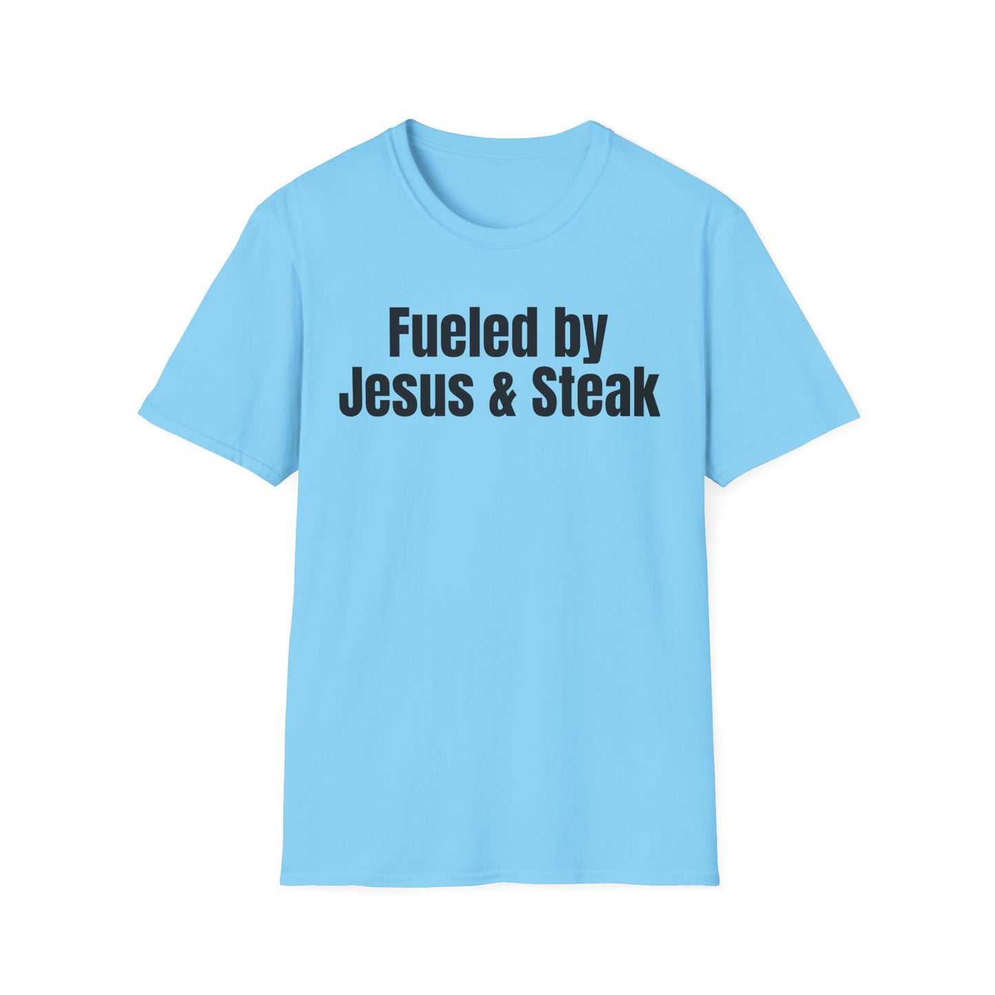 Fueled By Jesus and Steak Shirt for Christian Tshirts for the Gym t shirts for him gifts for her Christian Workout Shirts for Steak Lovers