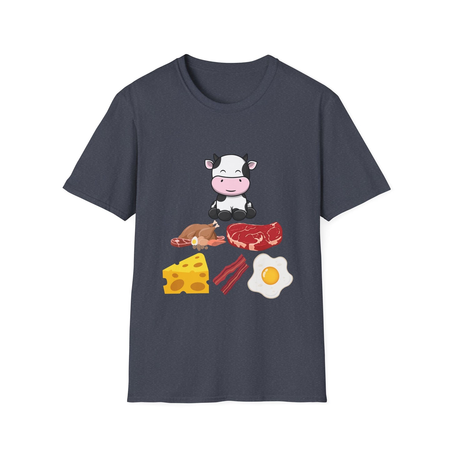 Cute Cow T Shirt for Carnivore Gift  Animal Based Diet T-shirt for Meat Lover Gift Beef Soft Cotton tee