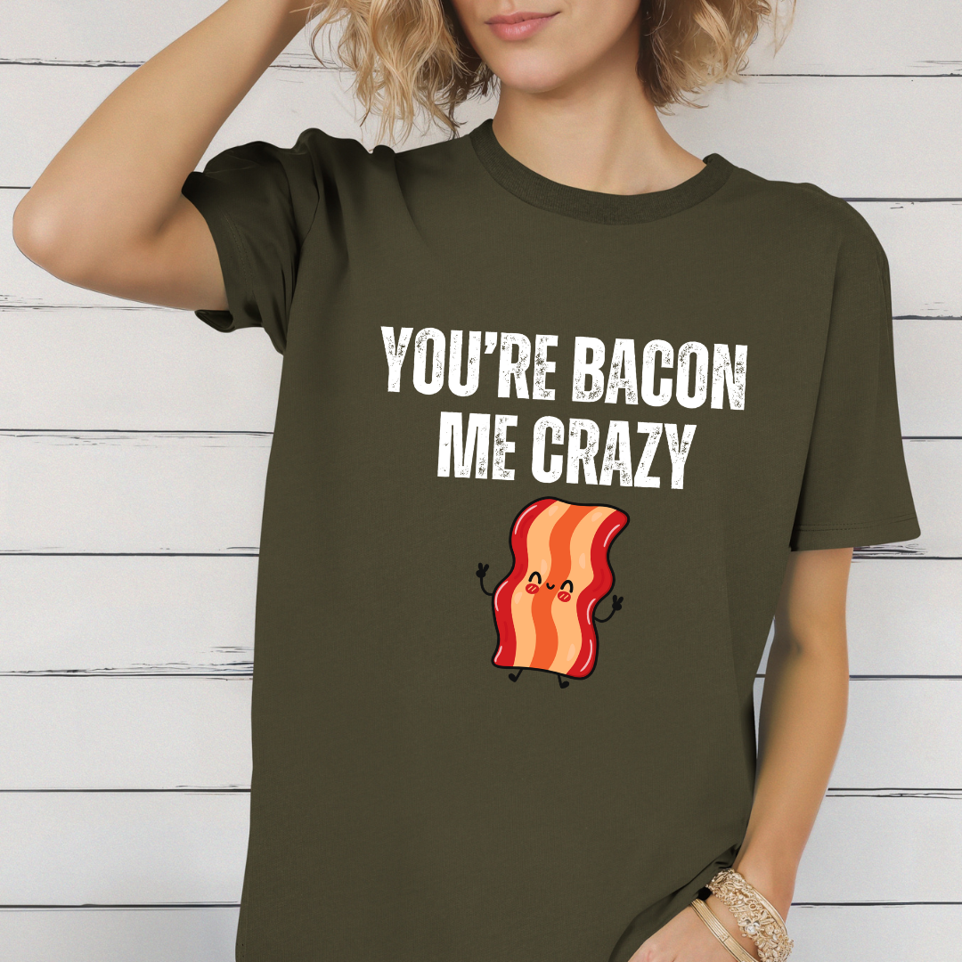 Funny Bacon gift for Bacon Lover gifts Carnivore Tshirt for Couples gifts for Meat Lovers T-shirts for Barbecue T Shirts for Her gifts