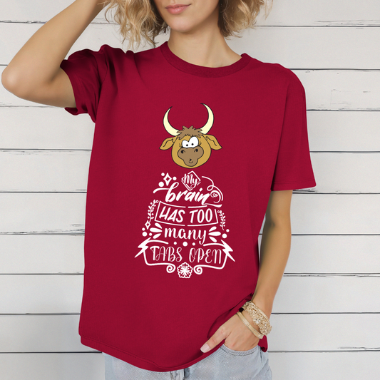 Funny ADHD Shirt for Neurodiversity gift for ADHD gifts for Neurodivergent T Shirts for Her gift My Brain has Too Many Tabs Open T-shirt