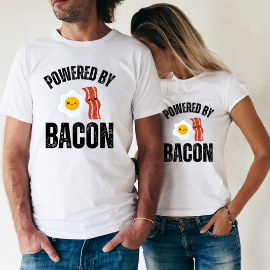 Funny Bacon & Egg T-shirt for Meat Lover Gift for Bacon Lover Shirt for Carnivore gift for Meat T Shirt Powered By BACON Tee