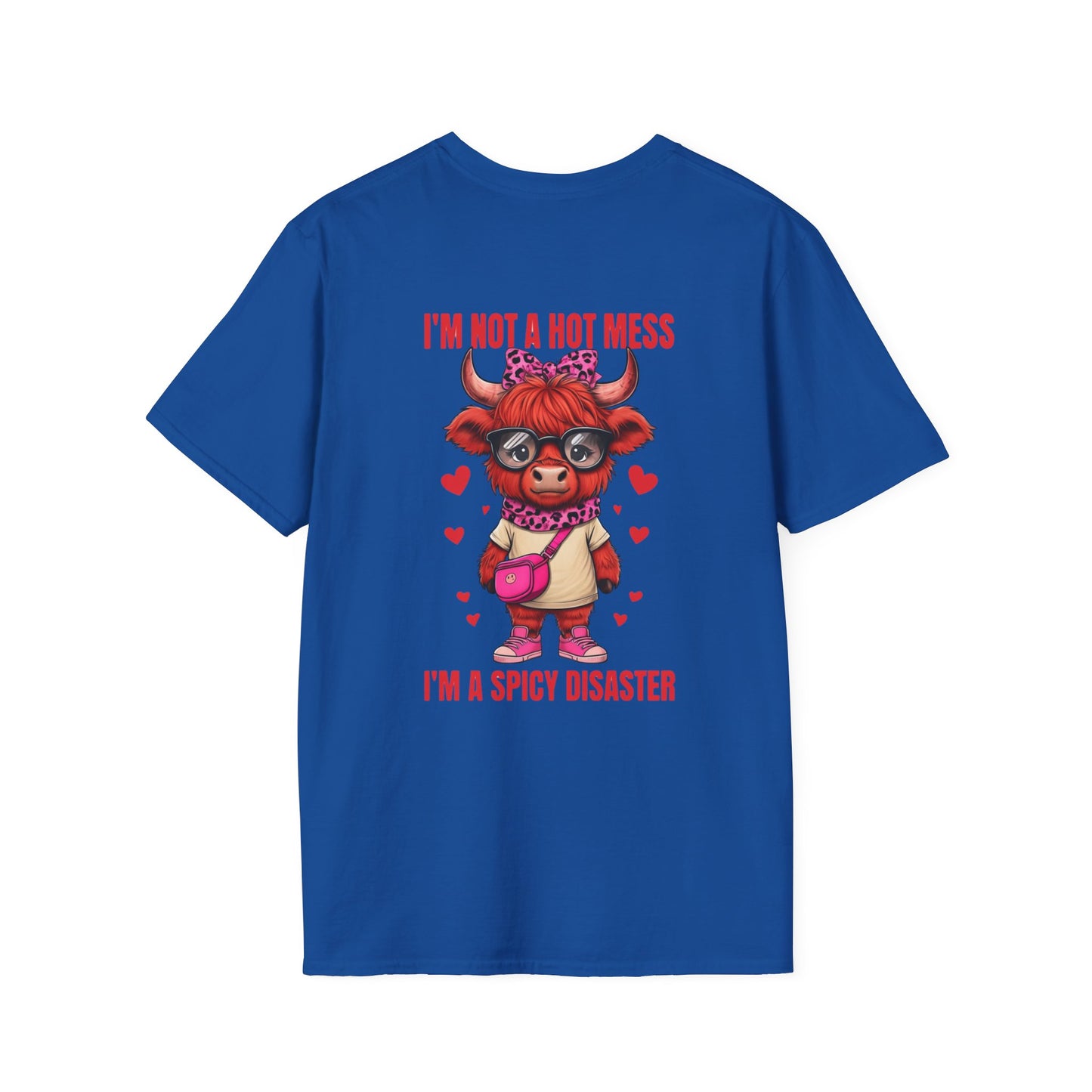 Funny Cow Lover Shirt Cute Cow Tee Spicy Disaster Tee,Animal Gift Shirt Sarcastic Cow Graphic Top Farm Life Clothing for Cow Lovers