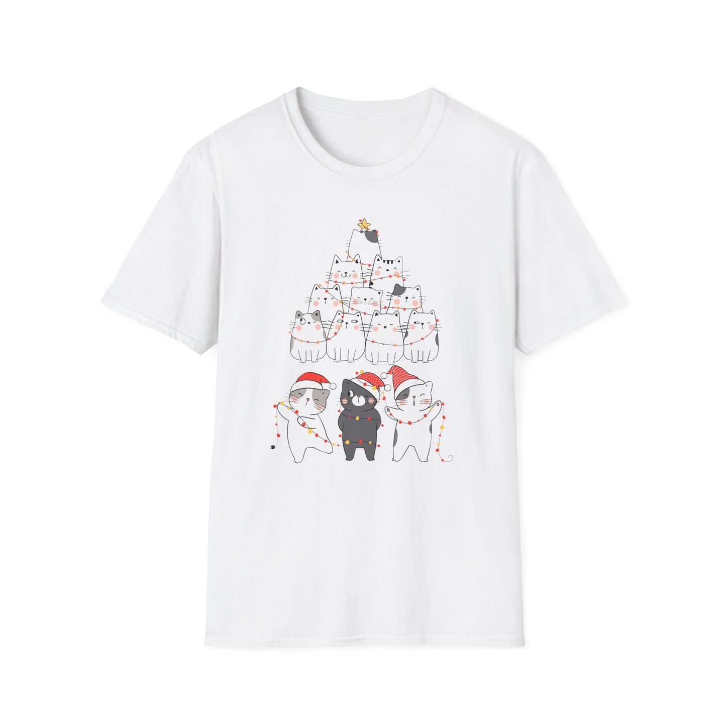 Christmas Lights Shirt for Christmas Party gift for Cat Christmas Presents for Cat Lovers gift for Christmas Funny Shirts Funny Christmas