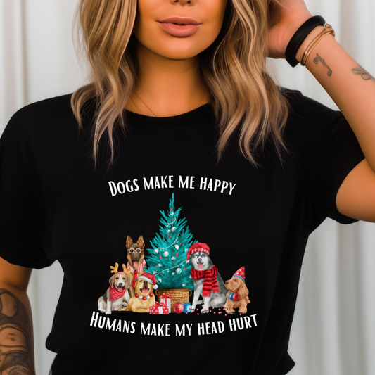 Dog Christmas Shirt for Funny Dog presents for Christmas Dogs TShirt for Dog Lover present for Dog Mom T Shirts Funny Dog Tee for Dog Tees