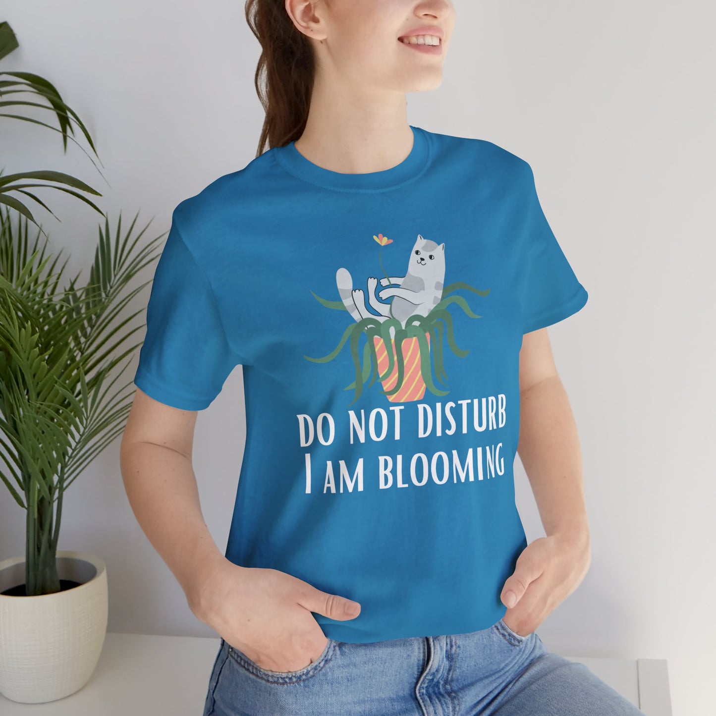 Cat T-shirt for Cat Lover Shirts for Plant Lover T Shirts DO Not Disturb Tee for Introverts gift ideas Gardening Kitty T-shirts for Moms