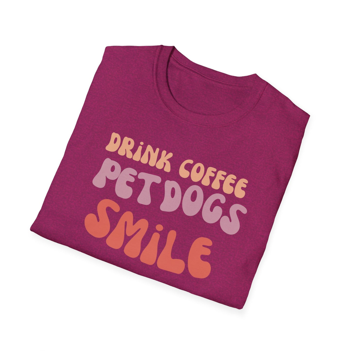 Groovy Dog Shirt for Coffee Lover Tees Retro Dog Tshirt for Dog Lover gift for Dog Mom present for Christmas gifts for Her Smile T-shirts