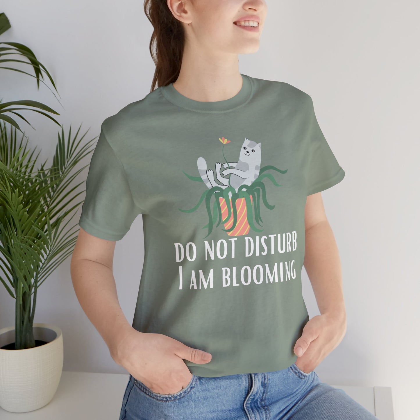 Cat T-shirt for Cat Lover Shirts for Plant Lover T Shirts DO Not Disturb Tee for Introverts gift ideas Gardening Kitty T-shirts for Moms