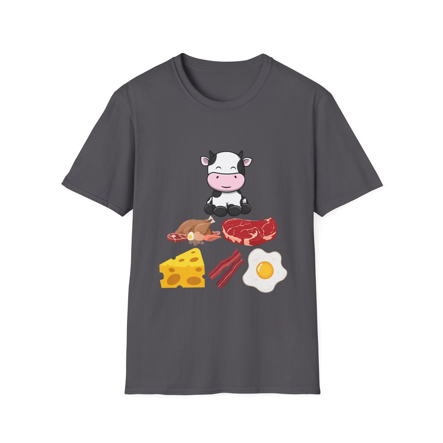 Cute Cow T Shirt for Carnivore Gift  Animal Based Diet T-shirt for Meat Lover Gift Beef Soft Cotton tee