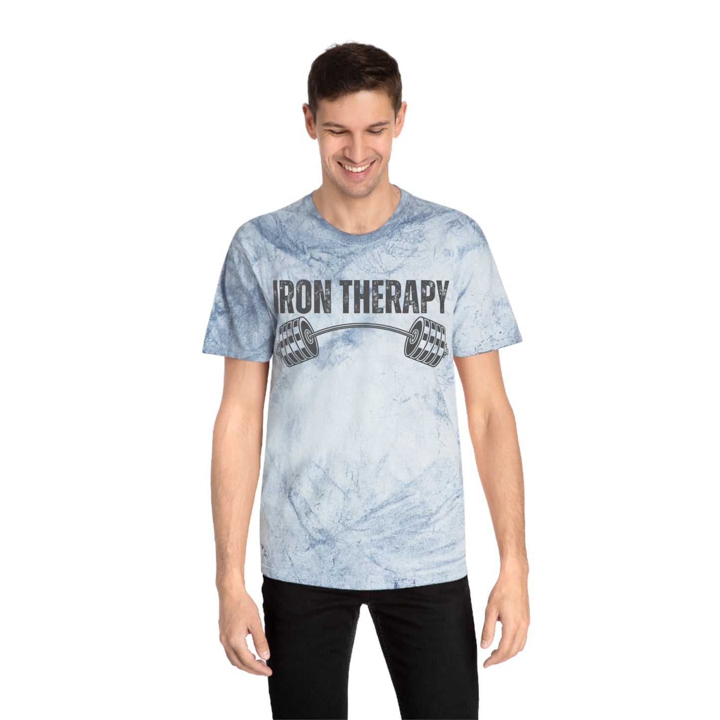 Iron Therapy Shirt Gym Clothes Tie-Dye Fitness T-Shirt Workout Tee Gym Apparel Casual Wear for Fitness Enthusiasts T-shirt for Gym Rat gift