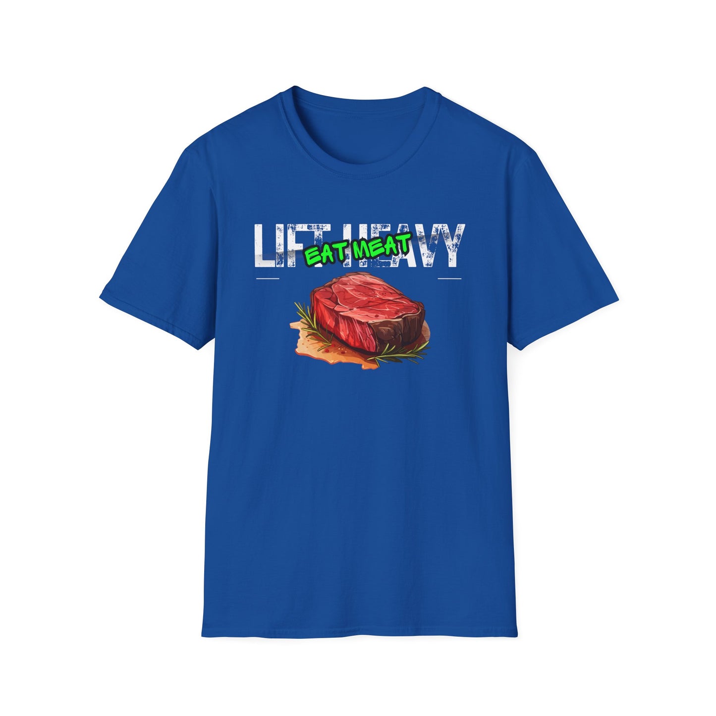 Workout Graphic Tee - lift heavy eat meat - carnivore diet shirt - steak lover gift ideas bbq tshirts