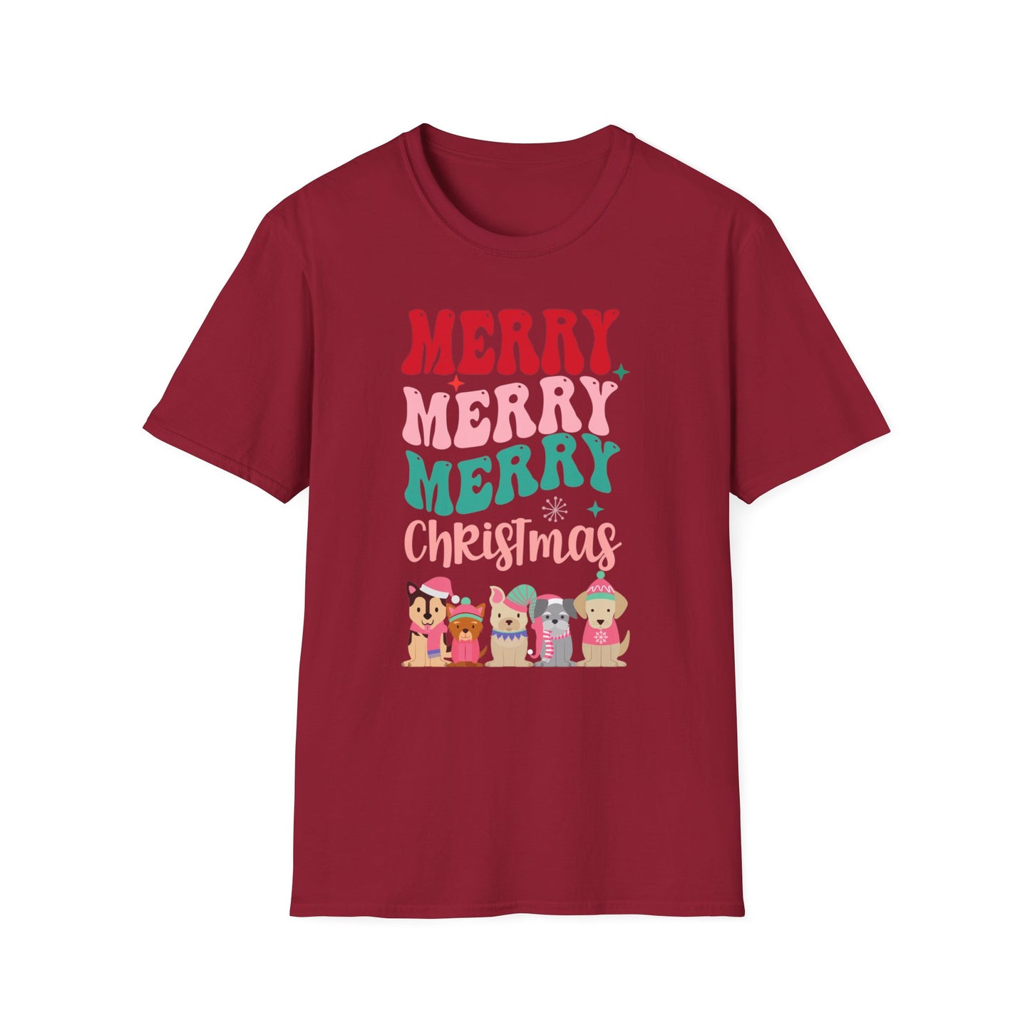 Retro Dog Shirt for Christmas gift for Dog Lover Tshirt Funny Christmas Dog T-shirts Cute Christmas tee Shirts for Dog Mom Tees