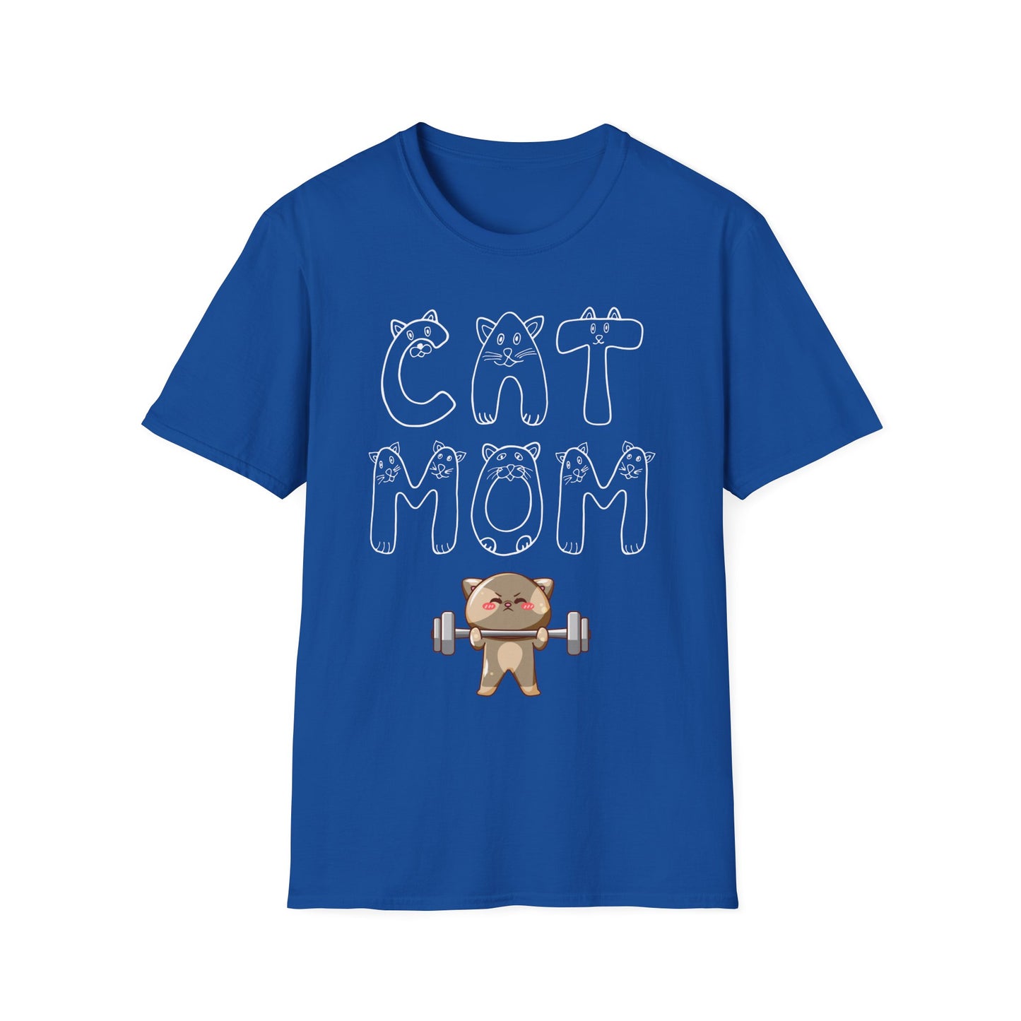 CAT MOM T-Shirt for Cat Mom Gift for cat Lover Gift for Her gifts Funny Cat Weightlifting Shirt -  Cat Lifting Weights T shirts