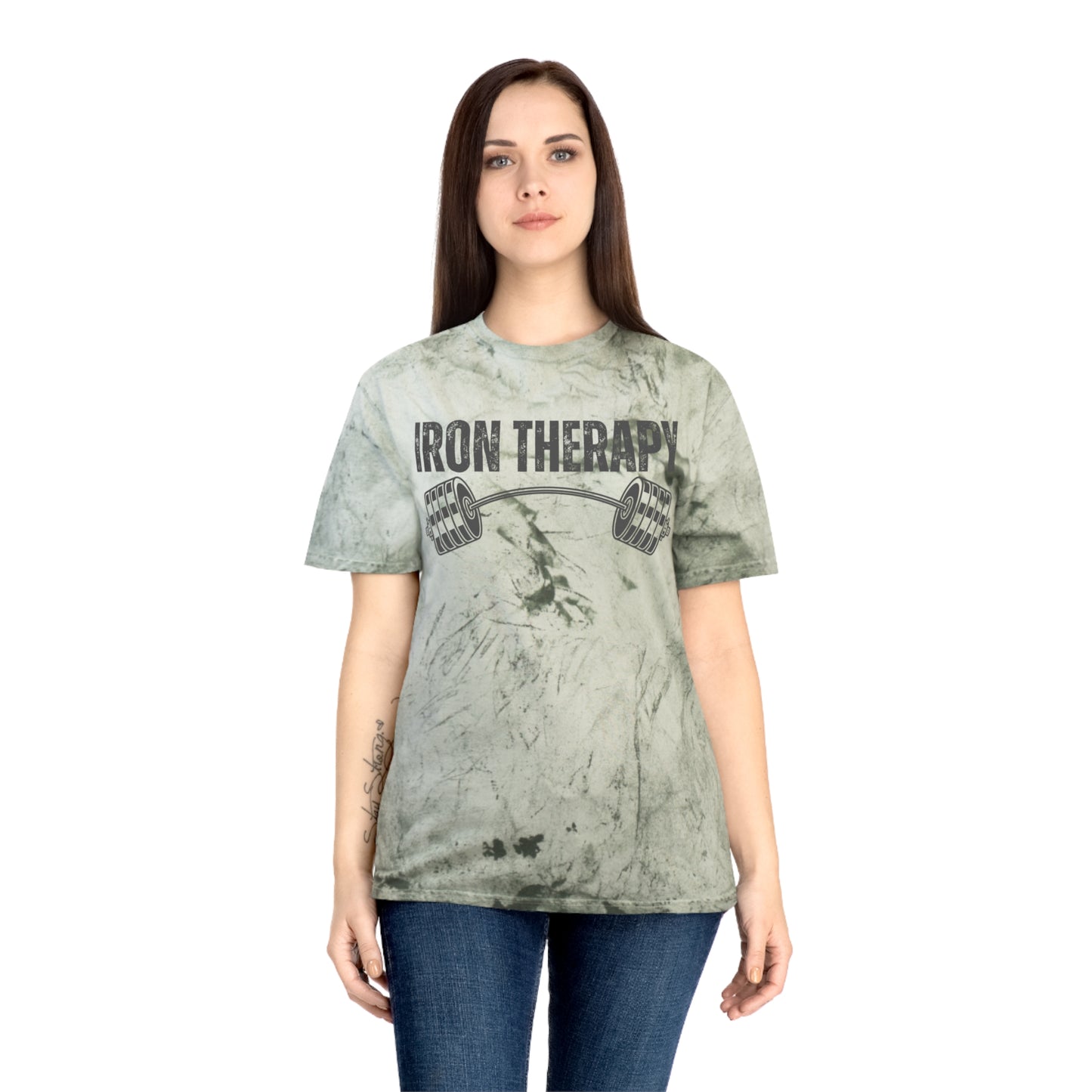 Iron Therapy Shirt Gym Clothes Tie-Dye Fitness T-Shirt Workout Tee Gym Apparel Casual Wear for Fitness Enthusiasts T-shirt for Gym Rat gift