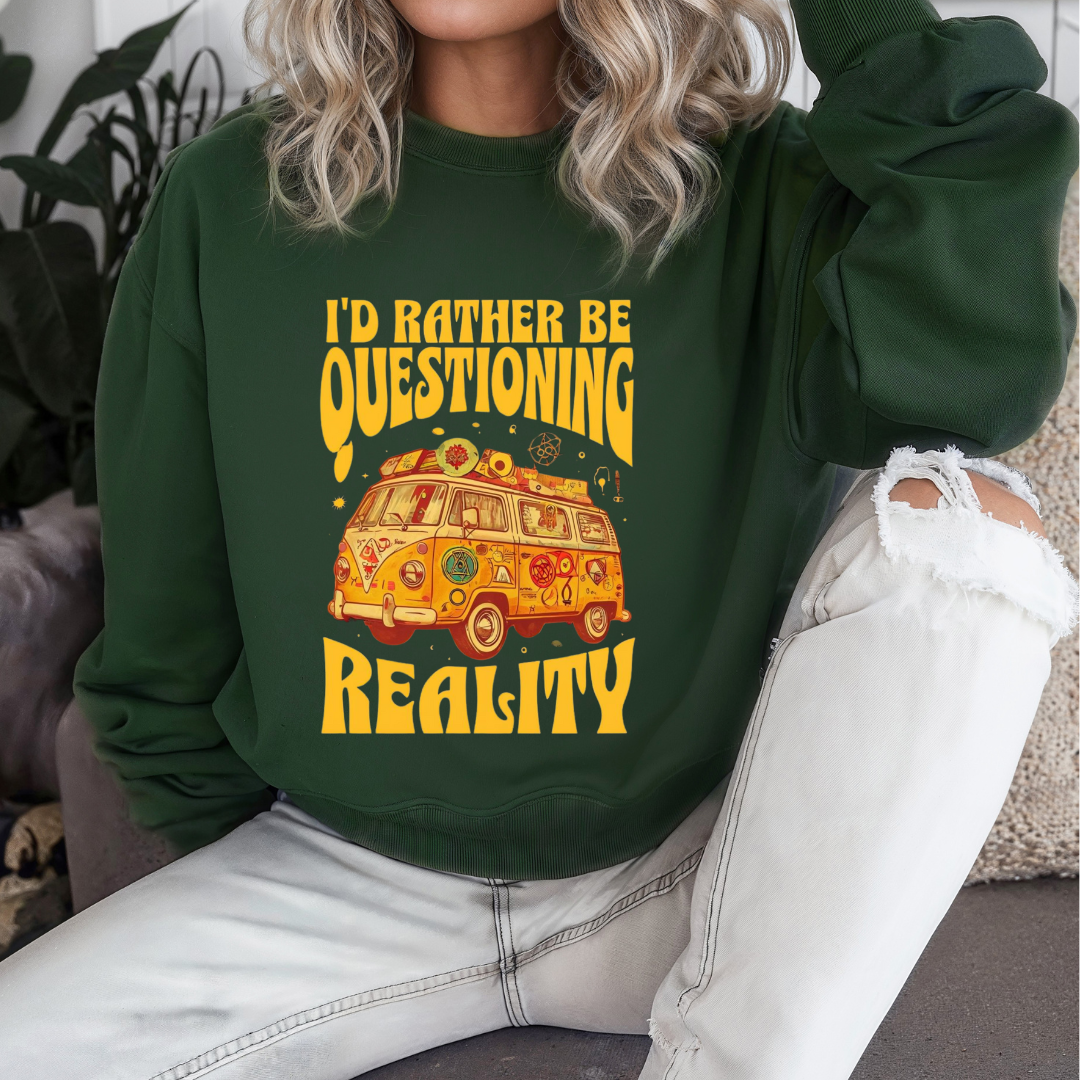 Conspiracy Theorist Shirt for Christmas gifts forConspiracy Theorist's Sweatshirt I'd Rather Be Questioning Reality Sweatshirts for Her gift
