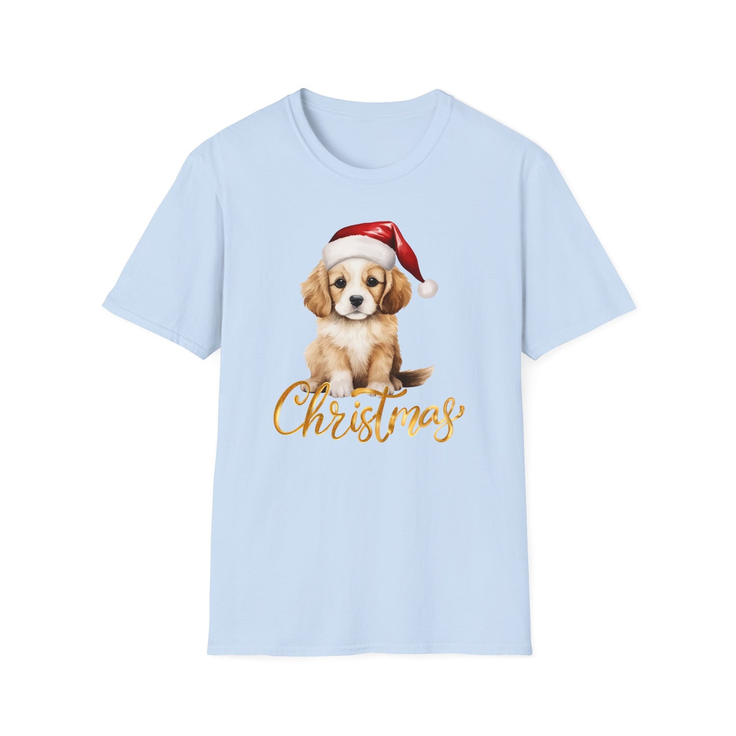 Puppy Christmas T Shirt for Christmas Dog T-shirt for Golden Retriever Mom gifts for Golden retriever Lover gift for Women's Christmas Tee