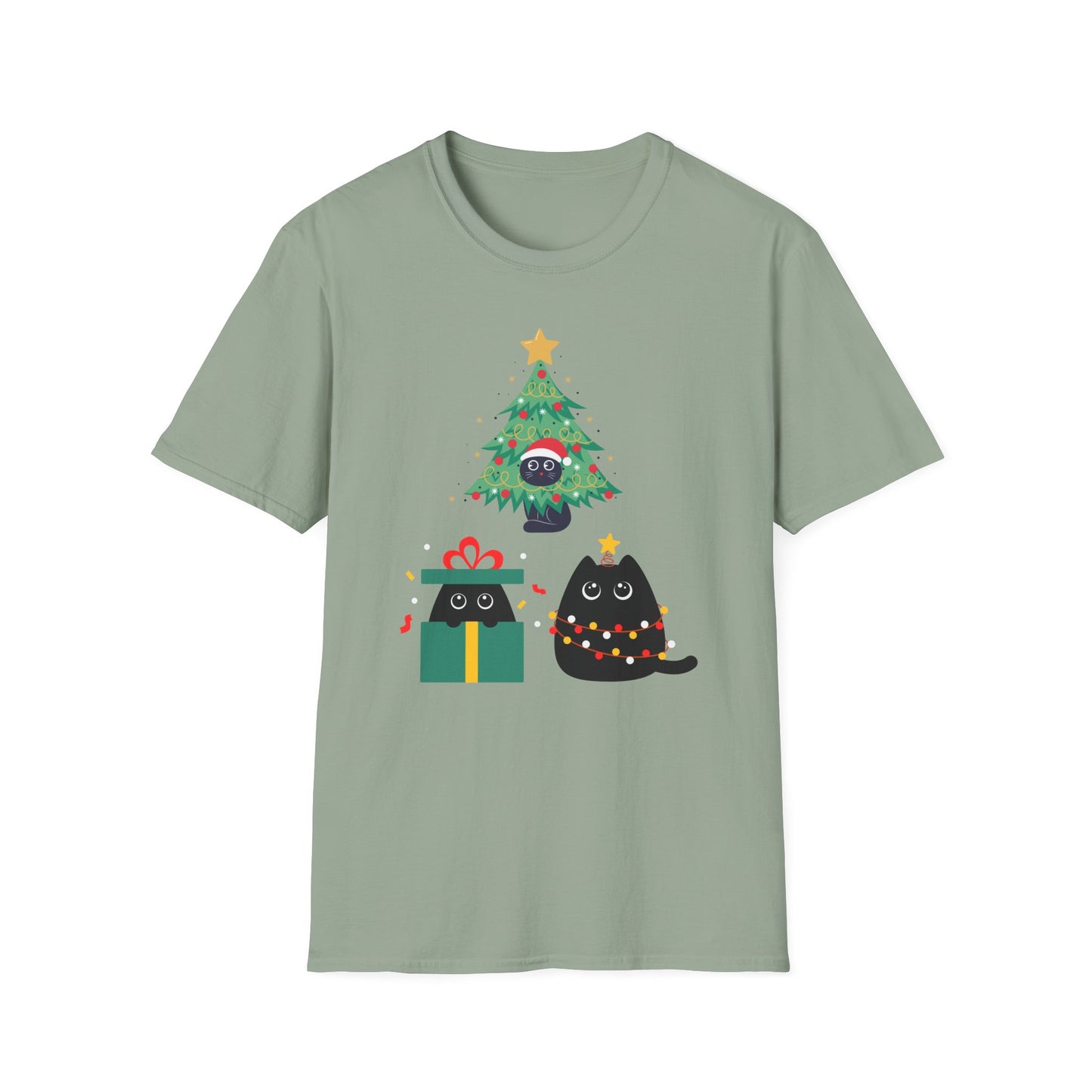Funny Black Cat Shirt for Christmas gift for Cat Lover gifts for Cat Mom presents for Christmas Women's T Shirts for Her gifts for Her