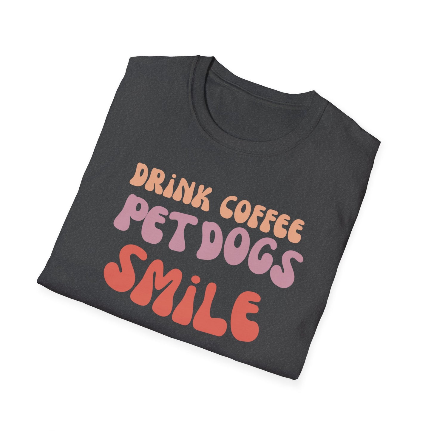 Groovy Dog Shirt for Coffee Lover Tees Retro Dog Tshirt for Dog Lover gift for Dog Mom present for Christmas gifts for Her Smile T-shirts