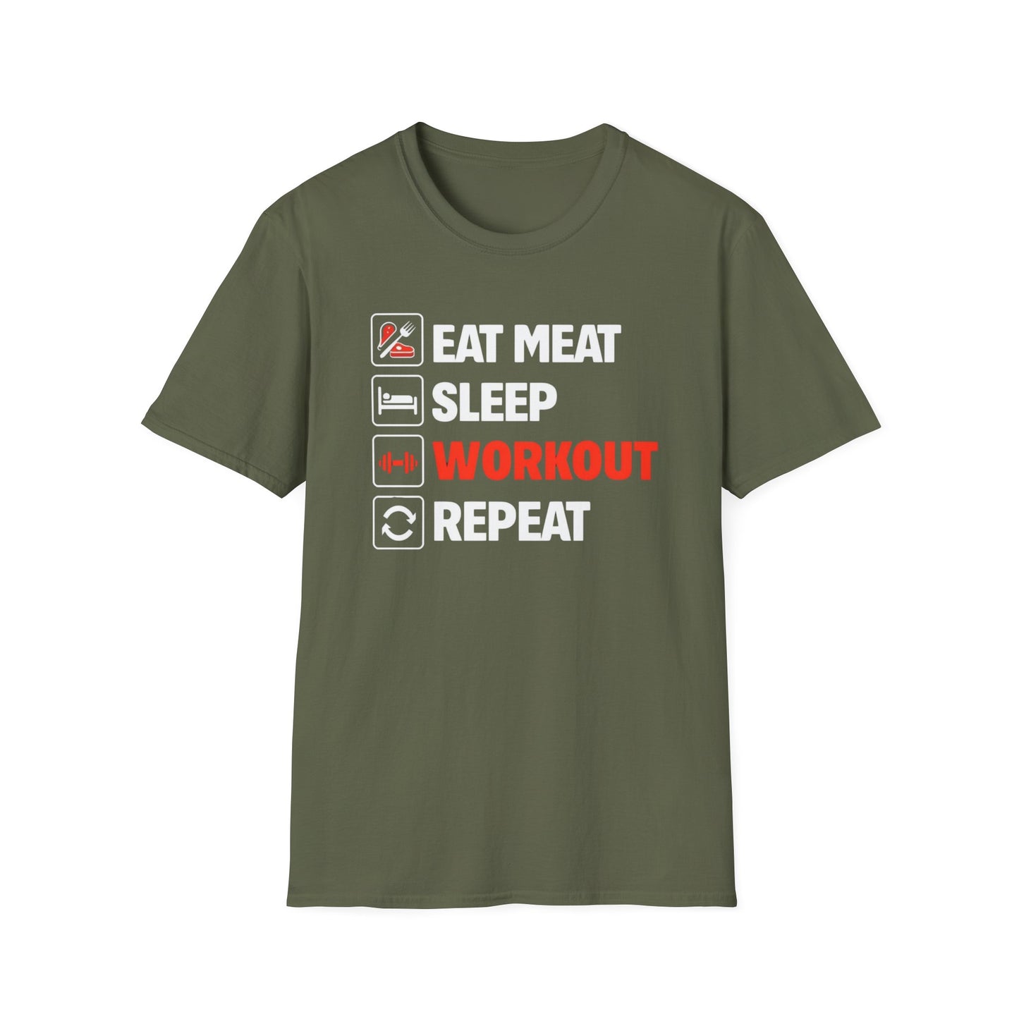 Carnivore Shirt for Working out Lover gifts for Gym T Shirt for Gym Lover gift for Fitness Enthusiast TShirt Eat Meat Sleep Workout Repeat